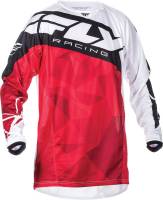Fly Racing - Fly Racing Kinetic Crux Youth Jersey - 370-522YX - Red/White - X-Large - Image 1