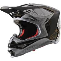 Alpinestars - Alpinestars Supertech M10 Alloy Helmet - 8301720-1909-S - Silver/Black Carbon/Gold Matte Glossy - Small - Image 1