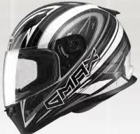 G-Max - G-Max FF49 Warp Helmet - G7491454 TC-17 - Warp Flat Black/Silver - Small - Image 1