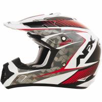 AFX - AFX FX-17 Factor Helmet - 01104504 - Pearl White/Red Gloss Factor - 2XL - Image 1