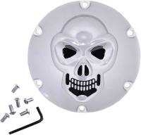 Drag Specialties - Drag Specialties 3-D Skull Derby Cover - Chrome - 1107-0631 - Image 2