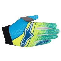 Alpinestars - Alpinestars Aviator Gloves (2017) - 3560317577LG - Yellow/Fluo Cyan/Dark Blue - Large - Image 1