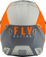Fly Racing - Fly Racing Kinetic Straight Edge Youth Helmet - 73-8638YL - Matte Orange/Gray - Large - Image 2