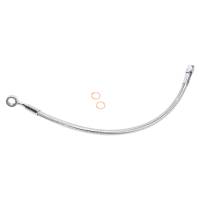 Magnum - Magnum Polished Stainless Designer Series Front Upper Brake Line - 3/8in./10mm, 35deg. Banjo - 27in. - 57127 - Image 1