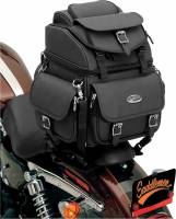 Saddlemen - Saddlemen BR1800EX/S Combination Backrest, Seat and Sissy Bar Bag without Studs - 3515-0118 - Image 2