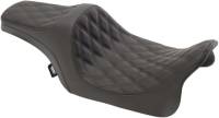Drag Specialties - Drag Specialties Predator III Seat - Double Diamond - Black Thread - 0801-1114 - Image 1