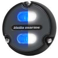 Hella Marine - Hella Marine Apelo A1 Blue White Underwater Light - 1800 Lumens - Black Housing - Charcoal Lens - Image 1