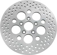 Drag Specialties - Drag Specialties Polished Stainless Steel Drilled Brake Rotor - 06-0177A - Image 1
