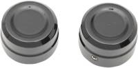 Drag Specialties - Drag Specialties Billet Front Axle Caps - 1in. - Black - 0214-0831 - Image 1