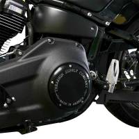 Thrashin Supply Company - Thrashin Supply Company Billet Derby Cover - Machine-Cut Black Anodized - TSC-3014-4 - Image 2