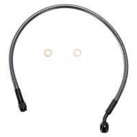 Magnum - Magnum Polished Stainless Designer Series ABS Front Upper Brake Line - 10mm., 180deg. Banjo - 34in. - AS47121 - Image 1