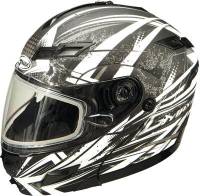 G-Max - G-Max GM54S Highmark Snow Helmet - G2544603 F.TC-15 - Flat Black/White/Silver - X-Small - Image 1