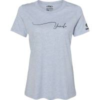 Factory Effex - Factory Effex Yamaha Signature Womens T-Shirt - 27-87244 - Light Heather Blue - Large - Image 1