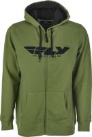 Fly Racing - Fly Racing Fly Corporate Zip Up Hoodie - 354-01922X - Olive - 2XL - Image 1