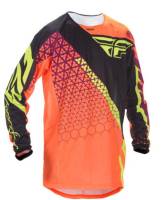 Fly Racing - Fly Racing Kinetic Trifecta Mesh Jersey - 370-327L - Flo Orange/Black - Large - Image 1