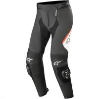 Alpinestars - Alpinestars Missile Leather V2 Pants - 3120519-1231-52 - Black/White/Fluo Red - 52 - Image 1