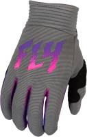 Fly Racing - Fly Racing F-16 Youth Gloves - 377-210Y3XS - Gray/Pink/Purple - 3XS - Image 1