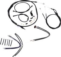 Burly Brand - Burly Brand Extended Cable/Brake Line Kit for 12in. Ape Handlebars - Black Vinyl - B30-1121 - Image 1