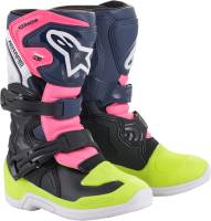 Alpinestars - Alpinestars Tech 3S Kids Boots - 2014518-1176-13 - Black/Dark Blue/Pink Flourescent - 13 - Image 1