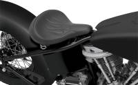 Drag Specialties - Drag Specialties Large Spring Solo Seat - Black Vinyl with Flames with Carpeted Bottom - 0806-0051 - Image 2