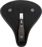 Drag Specialties - Drag Specialties Large Spring Solo Seat - Black Vinyl with Flames with Carpeted Bottom - 0806-0051 - Image 3