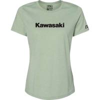 Factory Effex - Factory Effex Kawasaki Logo Womens T-Shirt - 27-87146 - Light Heather Green - X-Large - Image 1