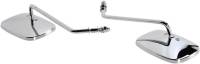 Drag Specialties - Drag Specialties OEM Style Rectangular Mirrors - Long Stem - Chrome - 0640-0982 - Image 3