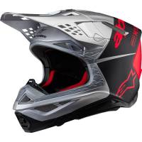 Alpinestars - Alpinestars Supertech M10 Flood MIPS Helmet - 8301023-1954-L - Gloss Silver/Black/Orange Fluo - Large - Image 1