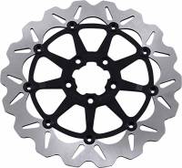 Galfer Brakes - Galfer Brakes Front Brake Wave Rotor - 12.5in. - Full Floating with Black Aluminum Carrier - DF680CWS-B - Image 1