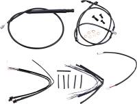 Burly Brand - Burly Brand Black Vinyl Handlebar Cable & Brake Line Kit for Jail Bars - 14in. - B30-1265 - Image 1
