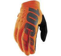 100% - 100% Brisker Cold-Weather Youth Gloves - 10004-00007 - Flo Orange/Black - X-Large - Image 1