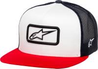 Alpinestars - Alpinestars Racer Trucker Hat - 1213-81202-1030-OS - White/Red - OSFM - Image 1