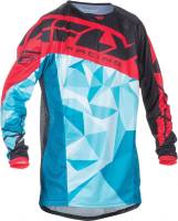 Fly Racing - Fly Racing Kinetic Crux Youth Jersey - 370-529YL - Black/Teal/Red - Large - Image 1