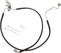 Drag Specialties - Drag Specialties Extended Stainless Steel Rear Brake Line Kit - Black Vinyl Coated - 48 3/8in. - 640223-2BLK - Image 1