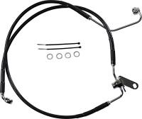Drag Specialties - Drag Specialties Extended Stainless Steel Rear Brake Line Kit - Black Vinyl Coated - 48 3/8in. - 640223-2BLK - Image 2