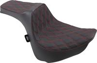 Drag Specialties - Drag Specialties Predator III Seat - Double Diamond - Red Thread - 0802-1074 - Image 1