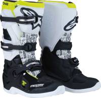 Moose Racing - Moose Racing Tech 7S Youth Boots by Alpinestars - 0215024-125-8 - Black/White/Yellow - 42 - Image 1