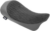 Drag Specialties - Drag Specialties Low Profile Solo Seat - Faux Suede Diamond Stitch - 0801-1039 - Image 1