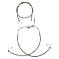 Magnum - Magnum Clear Coated XR Stainless Front Brakeline Kit - 19in. Upper Brake Length - SSC1304-19 - Image 1