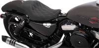 Drag Specialties - Drag Specialties 3/4 Solo Seat - Double Diamond - Silver Stitch - 0804-0745 - Image 2