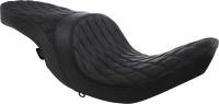 Drag Specialties - Drag Specialties Low Profile Touring Seat - Double Diamond - Black - Vinyl - 0810-2273 - Image 1