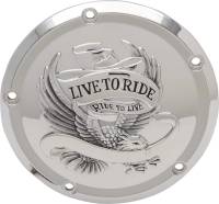 Drag Specialties - Drag Specialties Live to Ride Derby Cover - Chrome - 1107-0554 - Image 1