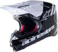 Alpinestars - Alpinestars Supertech M8 Radium 2 Helmet - 8301523-12-2X - Black/White Glossy - 2XL - Image 1