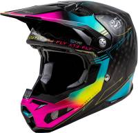 Fly Racing - Fly Racing Formula S Carbon Legacy Youth Helmet - 73-4445YL - Black/Electric Blue/Fuschia - Large - Image 1