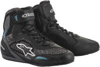 Alpinestars - Alpinestars Stella Faster-3 Rideknit Womens Riding Shoes - 251052011708 - Black/Teal - 8 - Image 1