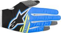 Alpinestars - Alpinestars Radar Flight Youth Gloves - 3541818-1175-MD - Black/Aqua/Yellow Fluo - Medium - Image 1