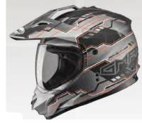 G-Max - G-Max GM11D Dual Sport Adventure Helmet - G5117693 TC-26 - Flat Black/Hi-Viz Orange - X-Small - Image 1