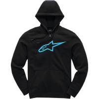 Alpinestars - Alpinestars Ageless II Fleece Zip-Front Hoody - 1038-53052-1076-2XL - Black/Turquoise - 2XL - Image 1