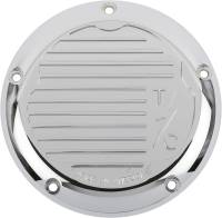 Thrashin Supply Company - Thrashin Supply Company Derby Cover - Finned - Chrome - TSC-3017-3 - Image 1