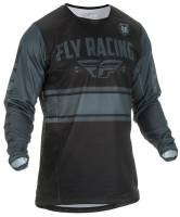 Fly Racing - Fly Racing Kinetic Mesh Era Jersey - 372-320L - Black/Gray - Large - Image 1